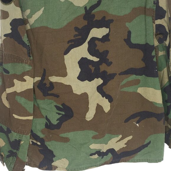 US Army BDU Field Jacket Mens Large Woodland Camo Combat Coat 4 Pocket Military - Picture 10 of 14